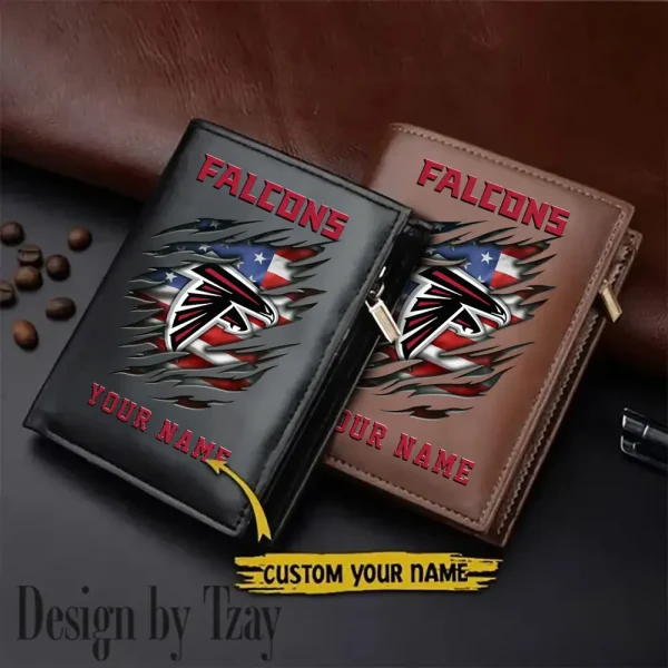 Atlanta Falcons Leather Vertical Men Wallet Gifts For Fans SPTLVW853