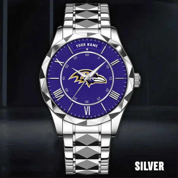 Baltimore Ravens Business Watch For Men Automatic Mechanical Stainless Steel Band 2025 SPTDMW708 - Image 2