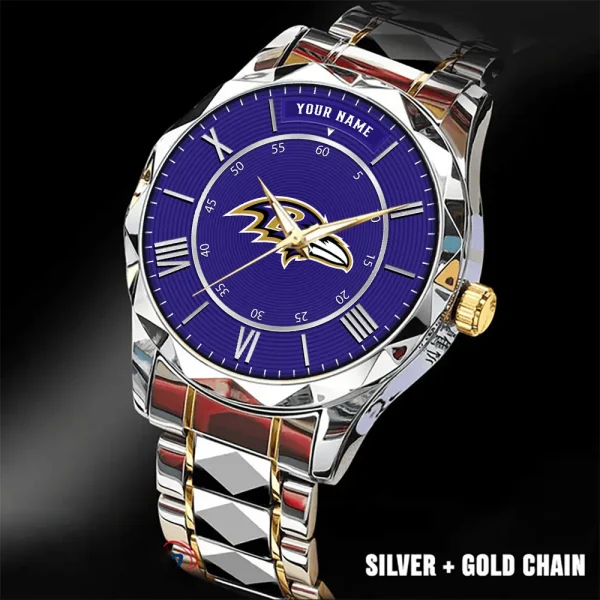 Baltimore Ravens Business Watch For Men Automatic Mechanical Stainless Steel Band 2025 SPTDMW708 - Image 5