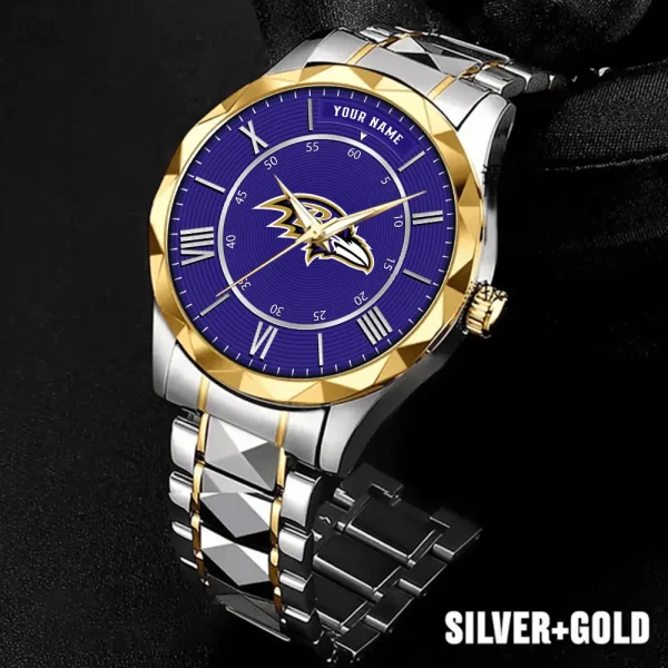 Baltimore Ravens Business Watch For Men Automatic Mechanical Stainless Steel Band 2025 SPTDMW708