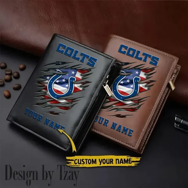 Indianapolis Colts Leather Vertical Men Wallet Gifts For Fans SPTLVW864