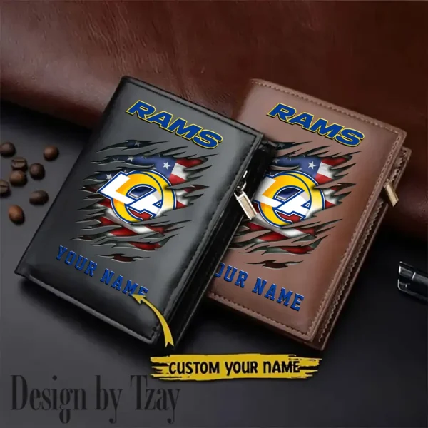 Los Angeles Rams Leather Vertical Men Wallet Gifts For Fans SPTLVW869