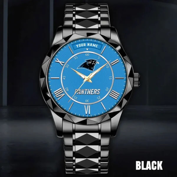 Carolina Panthers Business Watch For Men Automatic Mechanical Stainless Steel Band 2025 SPTDMW710 - Image 3
