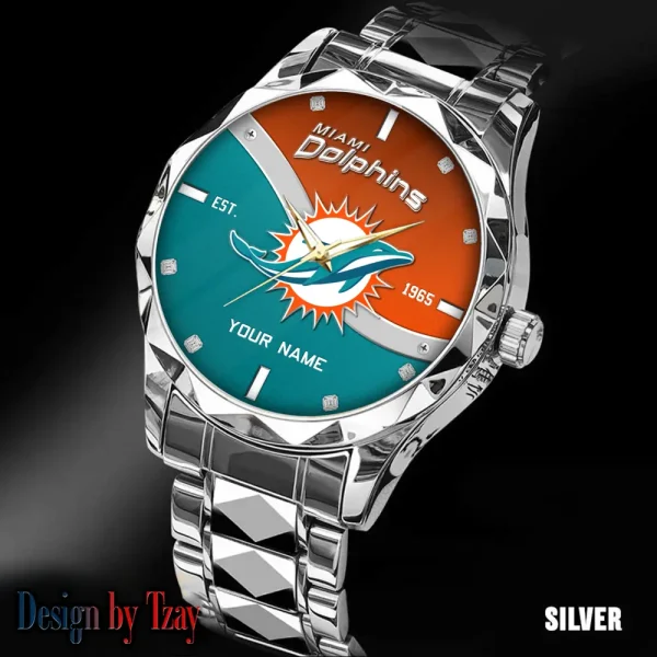 Miami Dolphins Warterproof Sports Men Watches Top Brand Luxury Clock Style 2025 SPTDMW693 - Image 2