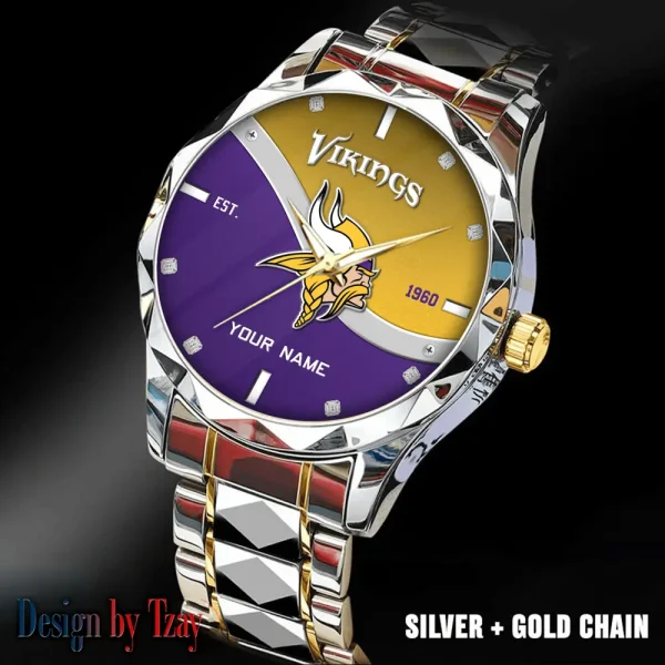 Minnesota Vikings Warterproof Sports Men Watches Top Brand Luxury Clock Style 2025 SPTDMW694 - Image 3