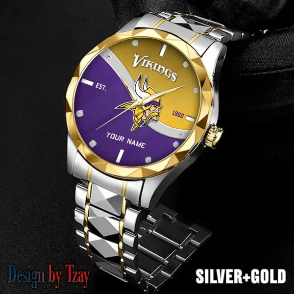 Minnesota Vikings Warterproof Sports Men Watches Top Brand Luxury Clock Style 2025 SPTDMW694
