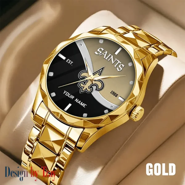 New Orleans Saints Warterproof Sports Men Watches Top Brand Luxury Clock Style 2025 SPTDMW696 - Image 2