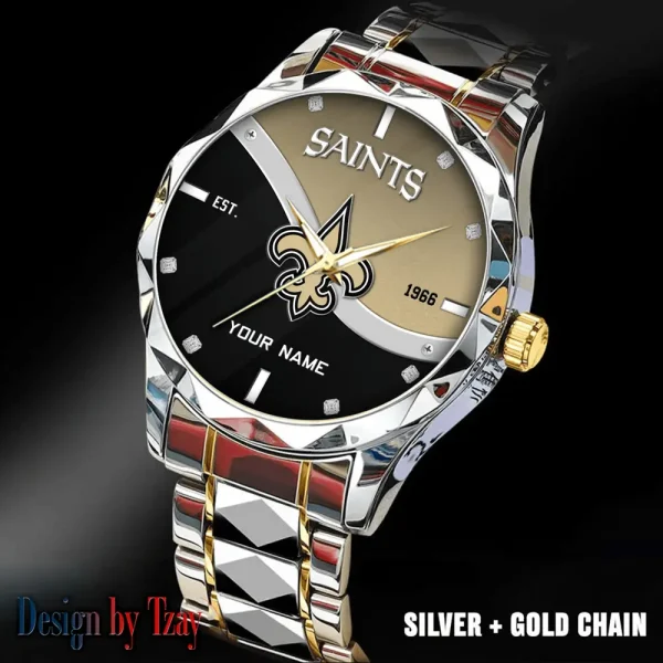 New Orleans Saints Warterproof Sports Men Watches Top Brand Luxury Clock Style 2025 SPTDMW696 - Image 3