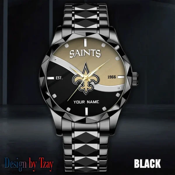 New Orleans Saints Warterproof Sports Men Watches Top Brand Luxury Clock Style 2025 SPTDMW696 - Image 4