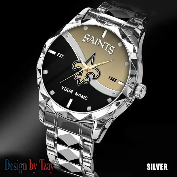 New Orleans Saints Warterproof Sports Men Watches Top Brand Luxury Clock Style 2025 SPTDMW696 - Image 5