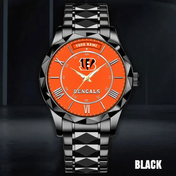 Cincinnati Bengals Business Watch For Men Automatic Mechanical Stainless Steel Band 2025 SPTDMW712 - Image 2