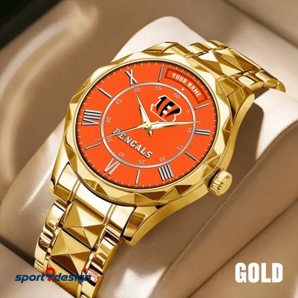 Cincinnati Bengals Business Watch For Men Automatic Mechanical Stainless Steel Band 2025 SPTDMW712 - Image 4