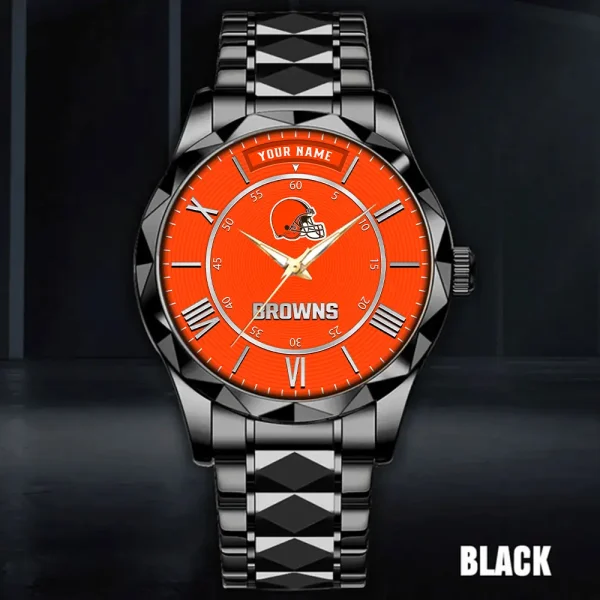 Cleveland Browns Business Watch For Men Automatic Mechanical Stainless Steel Band 2025 SPTDMW713 - Image 3