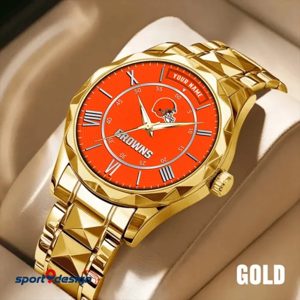Cleveland Browns Business Watch For Men Automatic Mechanical Stainless Steel Band 2025 SPTDMW713 - Image 4