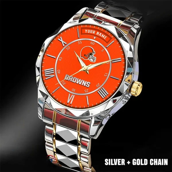 Cleveland Browns Business Watch For Men Automatic Mechanical Stainless Steel Band 2025 SPTDMW713 - Image 5