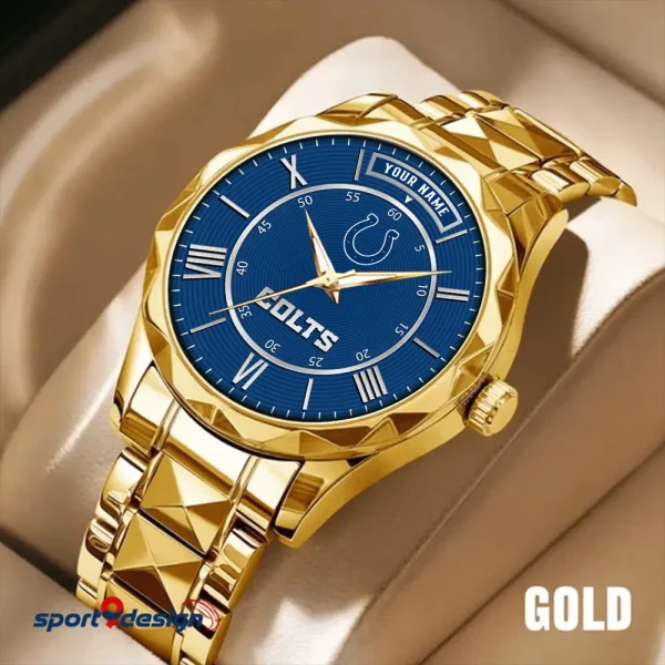 Indianapolis Colts Business Watch For Men Automatic Mechanical Stainless Steel Band 2025 SPTDMW719 - Image 4