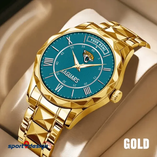 Jacksonville Jaguars Business Watch For Men Automatic Mechanical Stainless Steel Band 2025 SPTDMW720 - Image 3