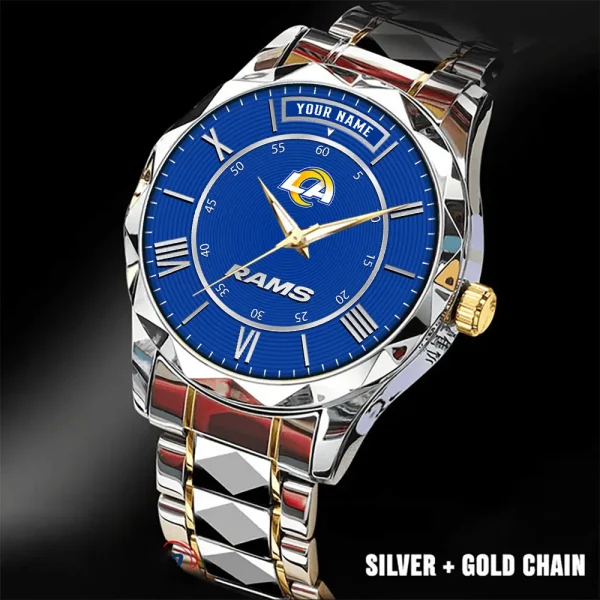 Los Angeles Rams Business Watch For Men Automatic Mechanical Stainless Steel Band 2025 SPTDMW724 - Image 2