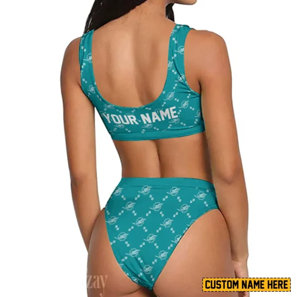 Miami Dolphins Women's Sport Two-Piece Swimsuit New 2025 SPTSBNS019 - Image 2