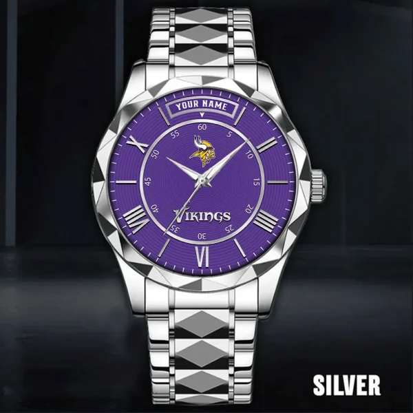 Minnesota Vikings Business Watch For Men Automatic Mechanical Stainless Steel Band 2025 SPTDMW726 - Image 4