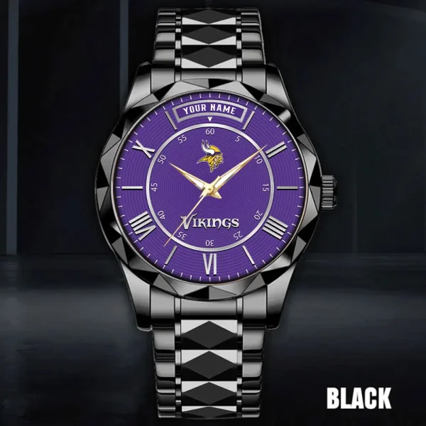Minnesota Vikings Business Watch For Men Automatic Mechanical Stainless Steel Band 2025 SPTDMW726 - Image 5