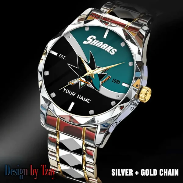 San Jose Sharks NHL Warterproof Sports Men Watches Top Brand Luxury Clock Style 2025 SPTDMW761 - Image 2