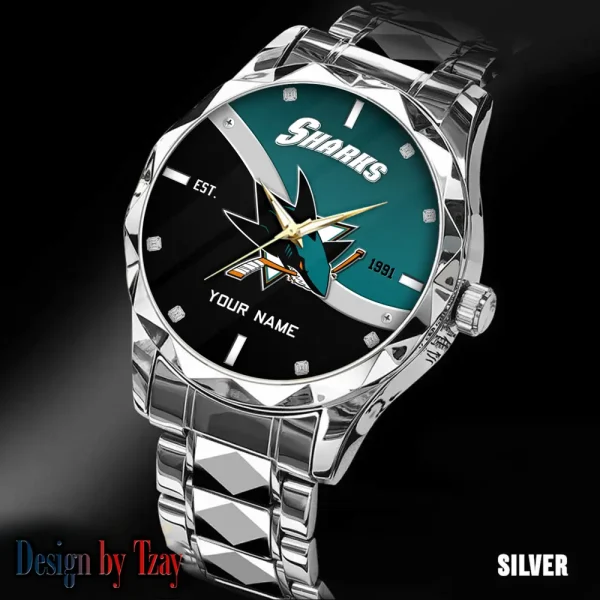 San Jose Sharks NHL Warterproof Sports Men Watches Top Brand Luxury Clock Style 2025 SPTDMW761 - Image 4