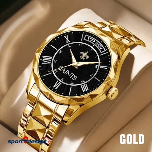 New Orleans Saints Business Watch For Men Automatic Mechanical Stainless Steel Band 2025 SPTDMW728 - Image 3