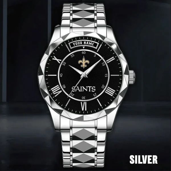 New Orleans Saints Business Watch For Men Automatic Mechanical Stainless Steel Band 2025 SPTDMW728 - Image 4