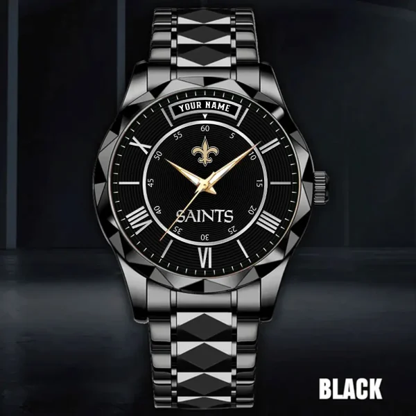 New Orleans Saints Business Watch For Men Automatic Mechanical Stainless Steel Band 2025 SPTDMW728 - Image 5