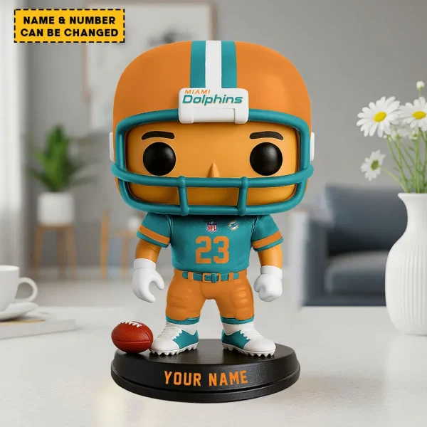 Miami Dolphins Personalized Football Player Vinyl Figure SPTFBVF009 - Image 2