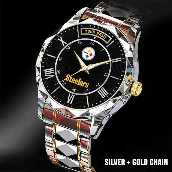 Pittsburgh Steelers Business Watch For Men Automatic Mechanical Stainless Steel Band 2025 SPTDMW732 - Image 2