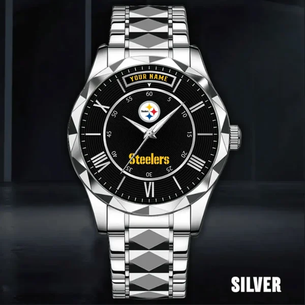 Pittsburgh Steelers Business Watch For Men Automatic Mechanical Stainless Steel Band 2025 SPTDMW732 - Image 3