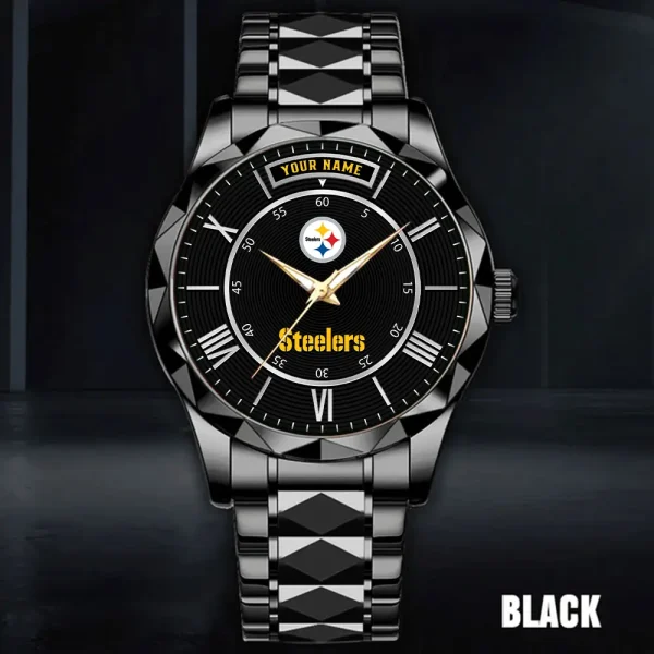 Pittsburgh Steelers Business Watch For Men Automatic Mechanical Stainless Steel Band 2025 SPTDMW732 - Image 4