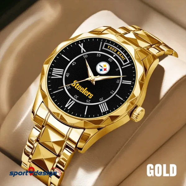 Pittsburgh Steelers Business Watch For Men Automatic Mechanical Stainless Steel Band 2025 SPTDMW732 - Image 5
