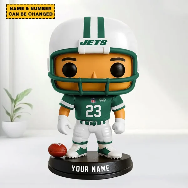 New York Jets Personalized Football Player Vinyl Figure SPTFBVF013