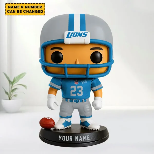 Detroit Lions Personalized Football Player Vinyl Figure SPTFBVF014