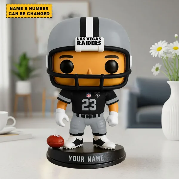 Las Vegas Raiders Personalized Football Player Vinyl Figure SPTFBVF016 - Image 2