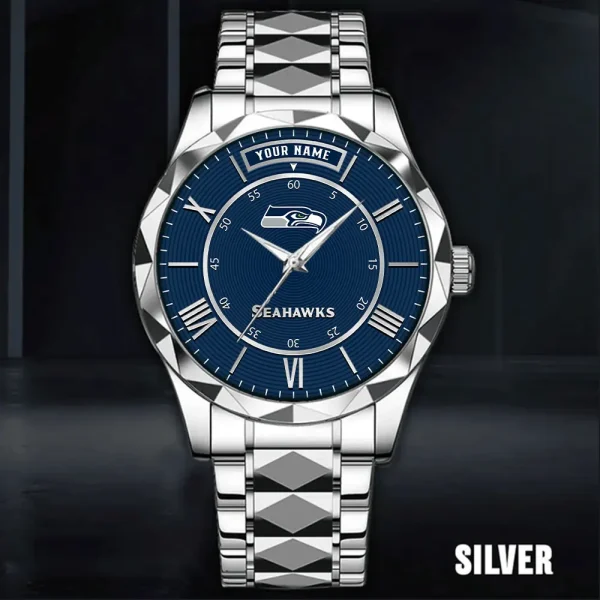Seattle Seahawks Business Watch For Men Automatic Mechanical Stainless Steel Band 2025 SPTDMW734 - Image 2