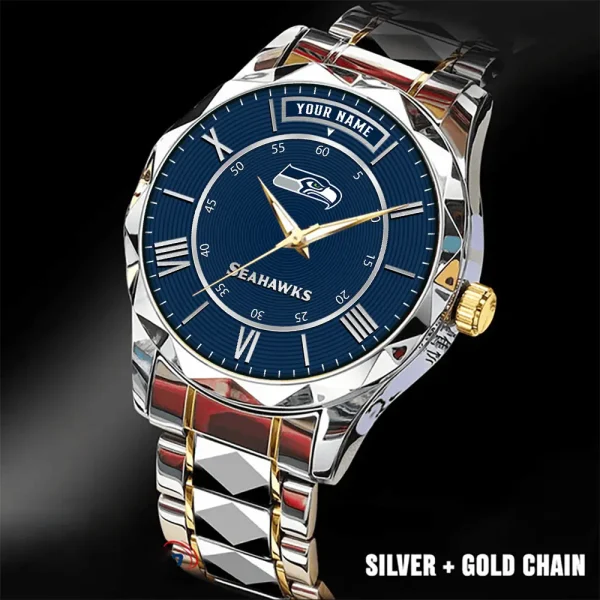 Seattle Seahawks Business Watch For Men Automatic Mechanical Stainless Steel Band 2025 SPTDMW734 - Image 5