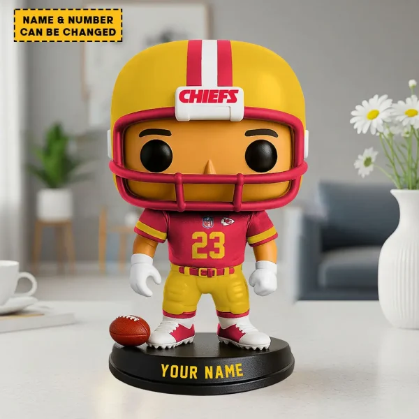 Kansas City Chiefs Personalized Football Player Vinyl Figure SPTFBVF024 - Image 2