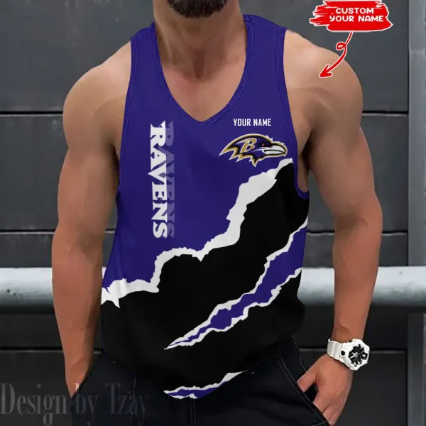 Baltimore Ravens 3D Printed Sleeveless Sport Tank Top Shirt New Style 2025 AZTTS173