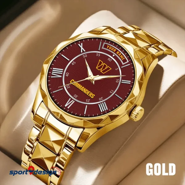 Washington Commanders Business Watch For Men Automatic Mechanical Stainless Steel Band 2025 SPTDMW737 - Image 4