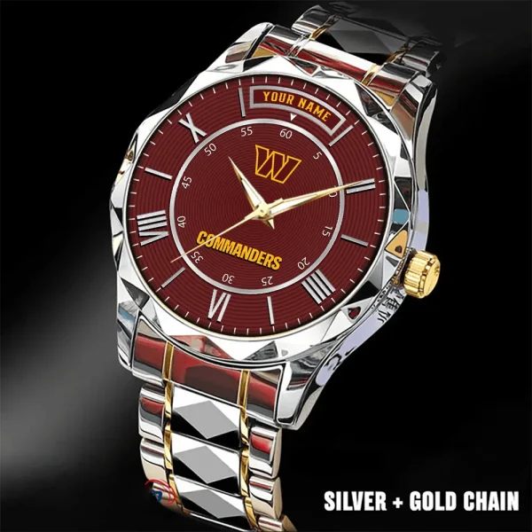Washington Commanders Business Watch For Men Automatic Mechanical Stainless Steel Band 2025 SPTDMW737 - Image 5