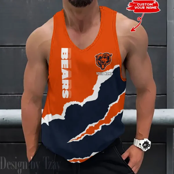 Chicago Bears 3D Printed Sleeveless Sport Tank Top Shirt New Style 2025 AZTTS176