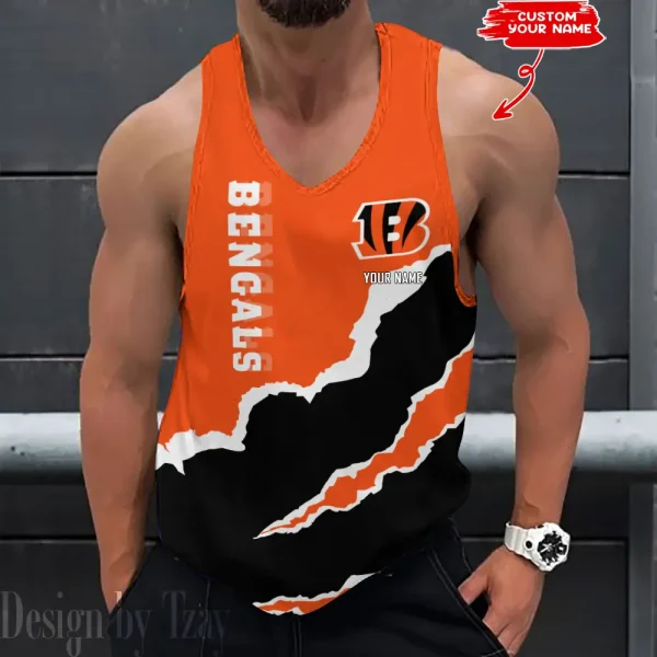 Cincinnati Bengals 3D Printed Sleeveless Sport Tank Top Shirt New Style 2025 AZTTS177