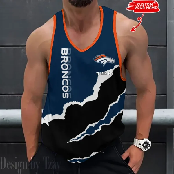Denver Broncos 3D Printed Sleeveless Sport Tank Top Shirt New Style 2025 AZTTS180