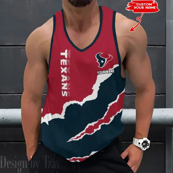 Houston Texans 3D Printed Sleeveless Sport Tank Top Shirt New Style 2025 AZTTS183