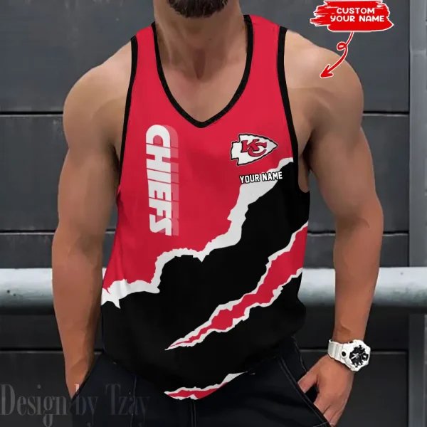 Kansas City Chiefs 3D Printed Sleeveless Sport Tank Top Shirt New Style 2025 AZTTS186