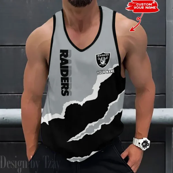 Las Vegas Raiders 3D Printed Sleeveless Sport Tank Top Shirt New Style 2025 AZTTS187